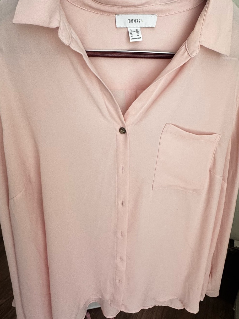 Forever 21 Pink Plus-Size Blouse